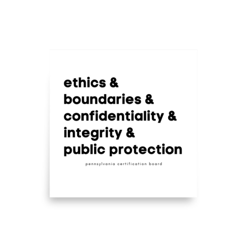 Ethics Poster - Black & White