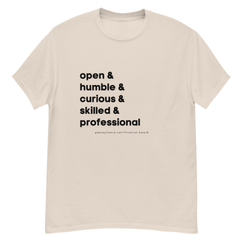 Professional Tee - Black & White - Natural / S