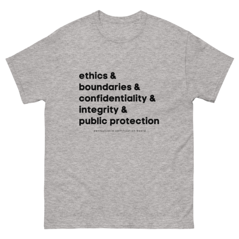 Ethics Tee - Black & White - Sport Grey / S